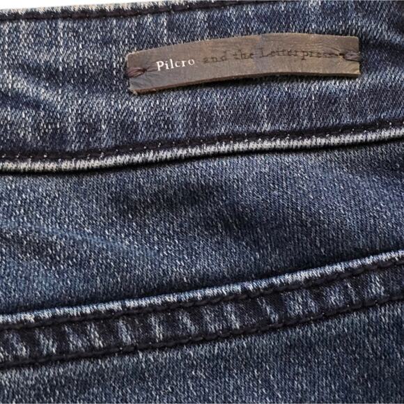 Anthropologie x Pilcro Raw Hem Cropped Straight Leg Jeans Size 32 - Picture 4 of 12